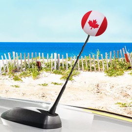 Coolballs Canada Canadian Patriotic Flag Car Antenna Topper Auto Accessory