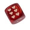 WeLoveDice - Dice Silk Red with White Hearts - Made