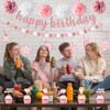 Roetyce Rose Gold Birthday Decorations for Women, Pink Happy Birthday