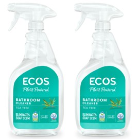 ECOS Bathroom Cleaner - Shower, Tile & Bathtub - All Purpose Cleaning Spray & Shower Cleaner - No Scrub or Rinse Needed for Soap Scum Remover- Natural Bathroom Cleaning Supplies ( Pack of 2 )