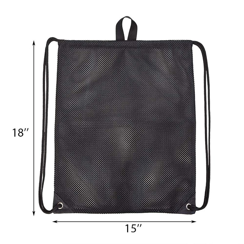 2-Pack Mesh Drawstring Bag, Sport Equipment Storage Bag for Beach,