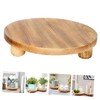WOONEKY Desktop Storage Base Flowerpot Holders Wood Pedestal Flower Pot