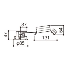 Panasonic LSEB5802LE1 LED Downlight, Recessed Ceiling Type, 60 Type, Diffused, Bulb Color