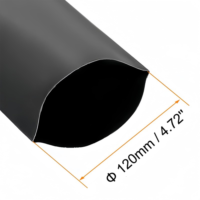BOXONLY 120mm Dia 191mm Flat Width EVA Heat Shrink Tubing