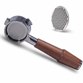 KNODOS Bottomless Portafilter 54mm for Breville Espresso Machines Includes 54 mm Puck Screen and Double Shot Filter Basket Premium Naked Portafilter