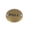 Bary Pull Door Sign Polished Brass