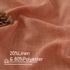 LAMIT Terracotta Linen Boho Curtains 84 inch Length 2 Panels,