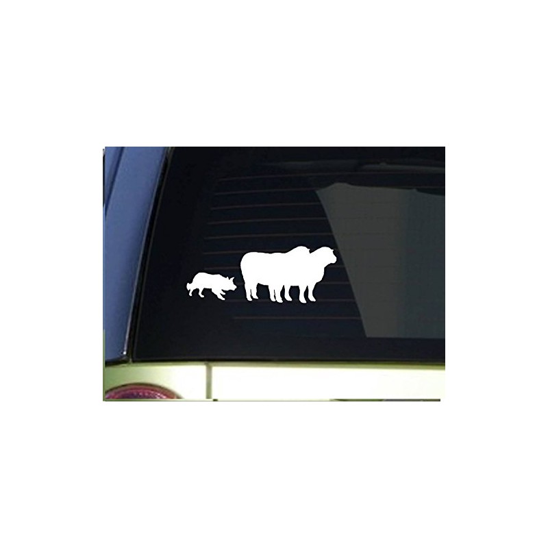 EZ-STIK Border Collie Herding Sheep Sitcker *I916* 6 inch Decal