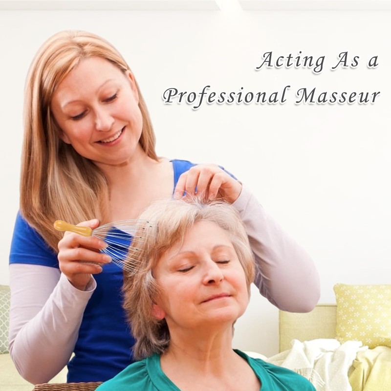 HIENCE Head Massage Spider with 24 Fingers for Deep Relaxation