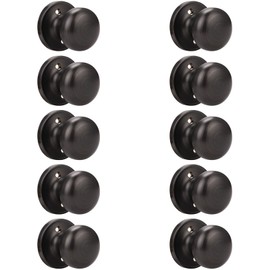 GOBEKOR 10 Pack Half Dummy Knobs for Closet Doors Oil Rubbed Bronze Dummy Door Knobs Interior Closet Door Knob Round Door Knobs Stainless Steel