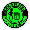 Unbranded/Generic 3pk - FUNNY GARBAGE MAN Hard Hat Stickers Helmet Decal Lime Truck Driver Trash