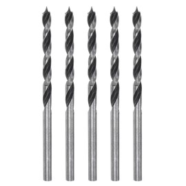 sourcing map 5pcs Brad Point Drill Bits 3mm Precise Cutting with Brad Point Tip for Woods