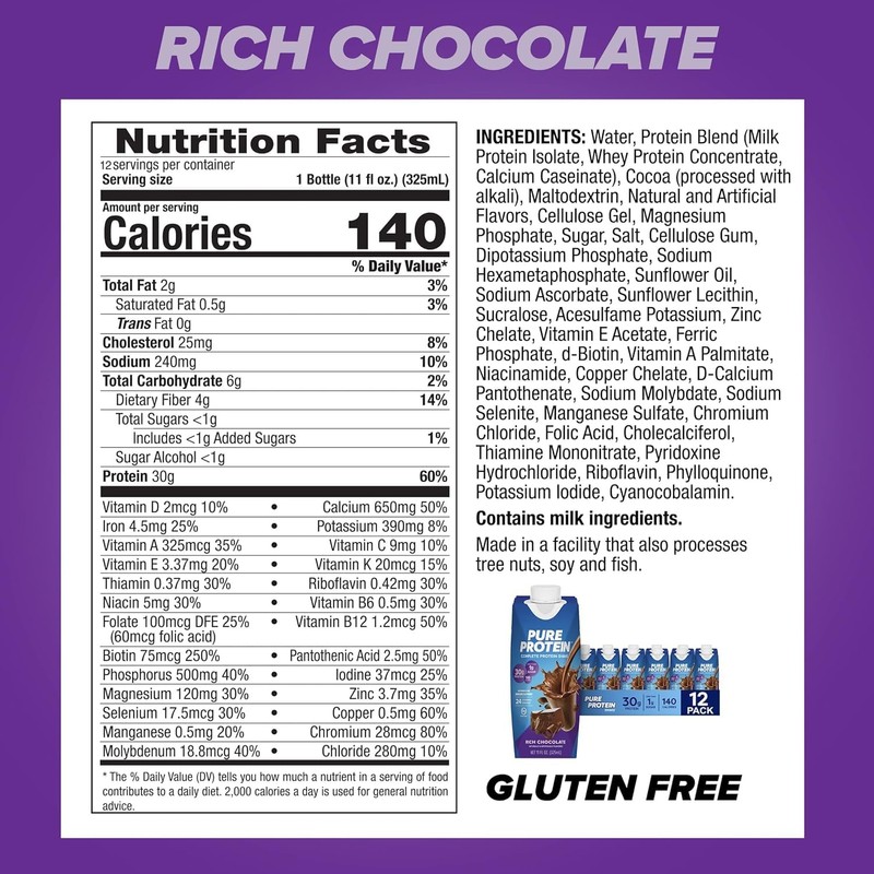 Pure Protein Protein Shake, 30g Complete Protein, Ready to Drink
