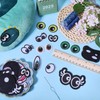 FREEBLOSS 36Pcs Eyes Patch Embroidery Cartoon Eyes Iron On Patches