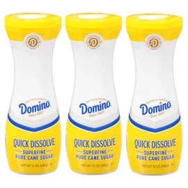Domino Quick Dissolve Pure Cane Superfine Sugar, 12 OZ Flip Top Canister (Pack of 3)
