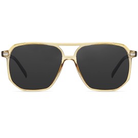 DUCO 3001 Sunglasses, Women's, Men's, Polarized Lenses, Light Blocking, Fashion Design, UV Protection, UV 400 Sunglasses, For Men, UV Protection, gold grey