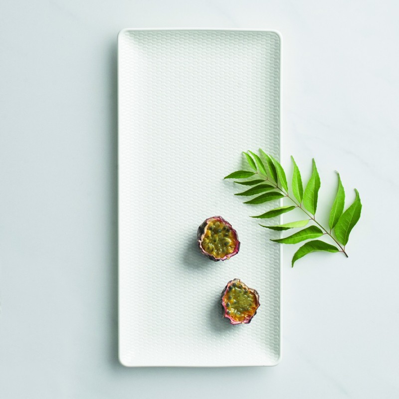 Wedgwood Gio Rectangular Serving Tray, 12.7", White