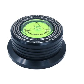 Fasizi 50/60Hz Bubble Level Speed Detection Turntable LP Vinyl Disc Alloy Record Weight Stabilizer Clamp - Black