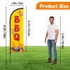 BBQ Feather Flag, 8.2ft BBQ Sign with Aluminum Pole and