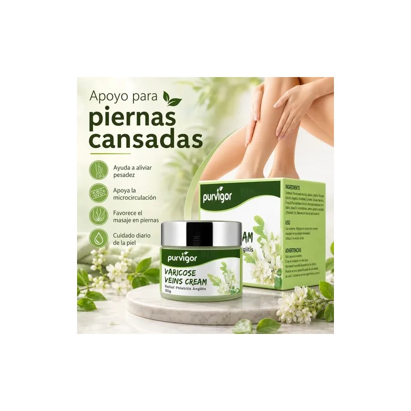 Crema Piernas Cansadas Hidratante Masaje Cuidado Varices 50g