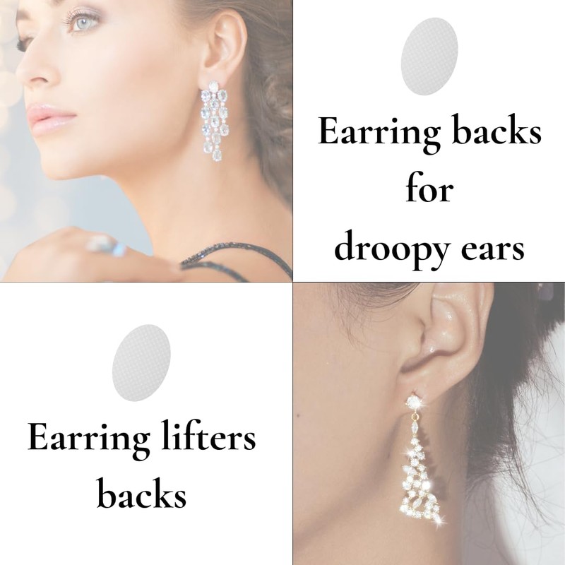 DuraSigns Transparent 40 Earring Support Patch, Lightweight Adhesive Ear Lobe