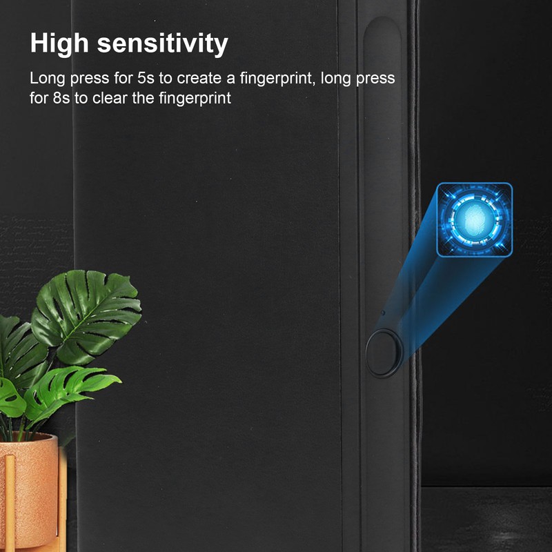 Fingerprint Lock Notebook Portable USB Business Notepad Diary Book for