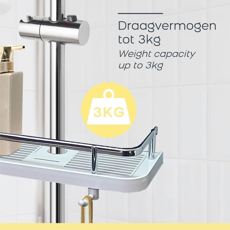 MYBO TV - Easy Clip - No Drilling Shower Shelf