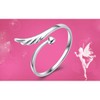 925 sterling silver ring with angel , adjustable