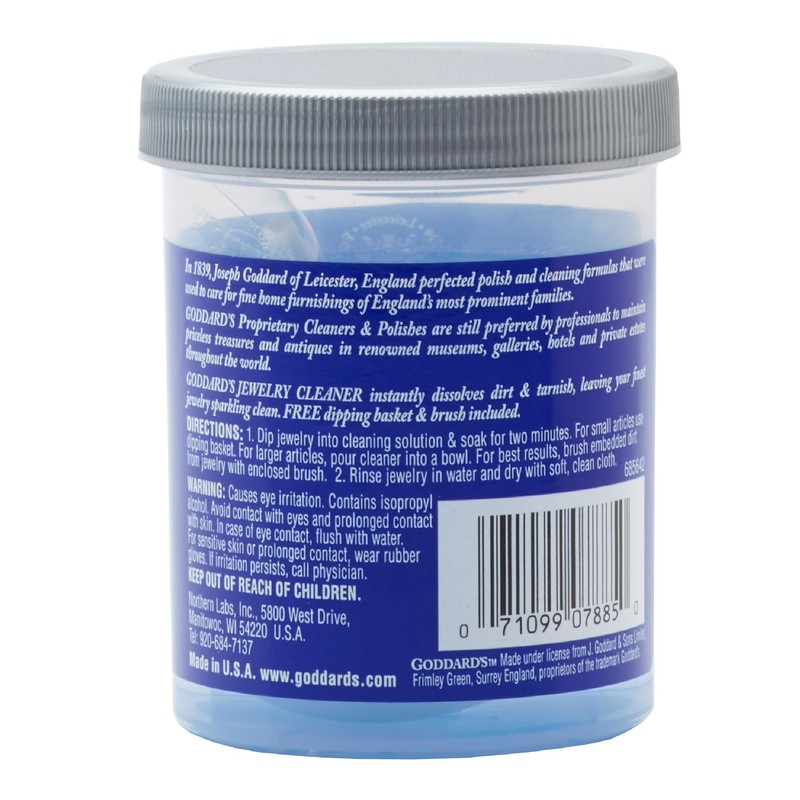 Goddard's Jewelry Cleaner, Tarnish Remover, Cleaning Solution for Silver, Gold,
