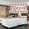 BQLZR Home Accessory 35x25mm Wood Color Wood Hardware Round Knobs