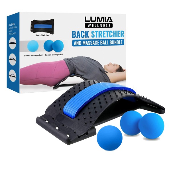 Lumia Wellness Back Pain Relief - Adjustable Back Stretcher and