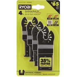 Ryobi 4-Piece Wood and Metal Oscillating Multi Tool Blade Set