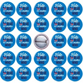 25 pcs VOTE BLUE NO MATTER WHO NEW 1 Inch (25mm) Pins Buttons KAMALA HARRIS WALZ