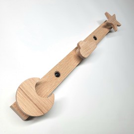 Children's Solid Oak Moon, Stars, Cloud, Wall Coat Rack, Hook Rack, Picture Rail, Children's Room, Hallway Entrance