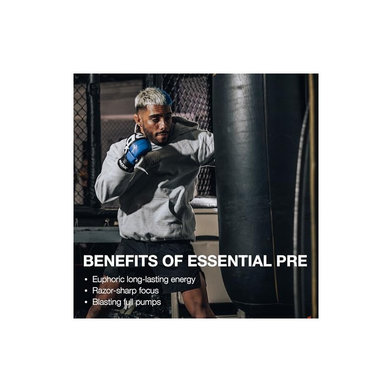 Raw cbum essential pre workout pre entrenamiento 30 servicios sabor