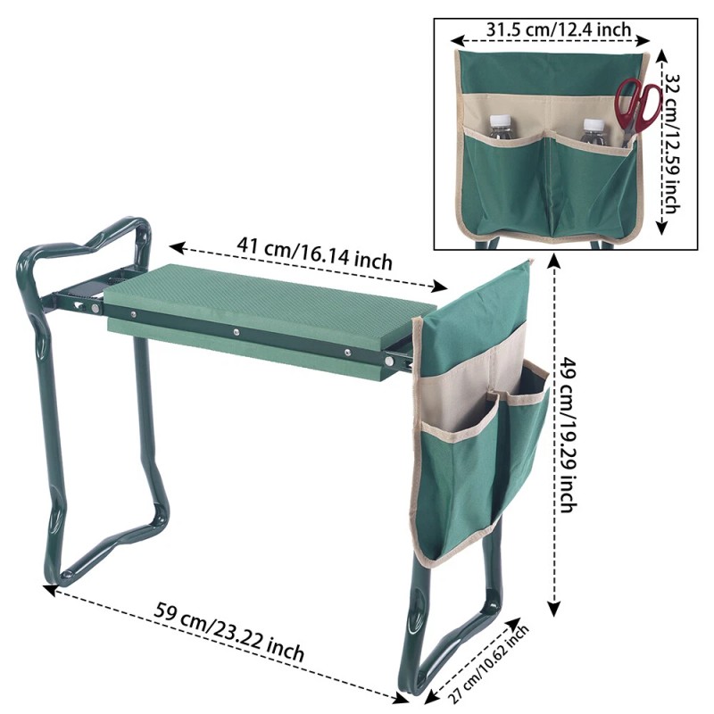 motor_power2024 Foldable Kneeler Garden Kneeling Bench Stool Soft Cushion Seat