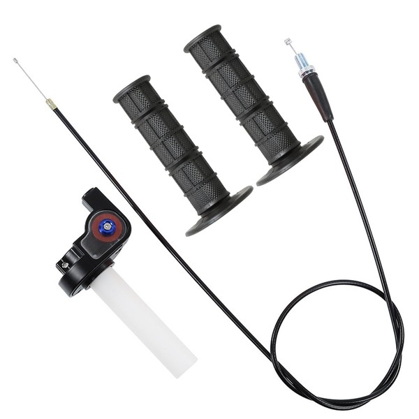 Quick Throttle Grip Motorcycle Set with 22 mm Handlebar Grips