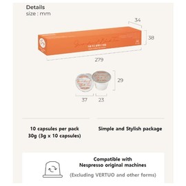 MEDIPRESSO Tea Capsules for Nespresso, Blend Teas, 10 pods (Pack of 1) Grapefruit Black Tea