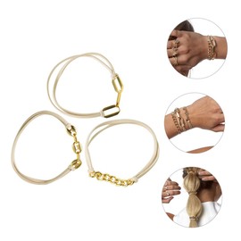 PACKOVE 3Pcs Hair Tie Bracelets for Women Chic Hair Accessories Durable and Stylish Hair Rope for Daily Wear and Special Occasions present for Birthdays and Holidays