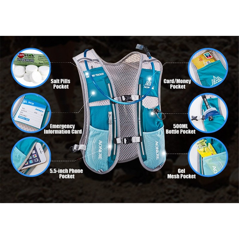 AONIJIE 5L Outdoor Sport Multifunctional Camping Backpack Cycling Running Climbing
