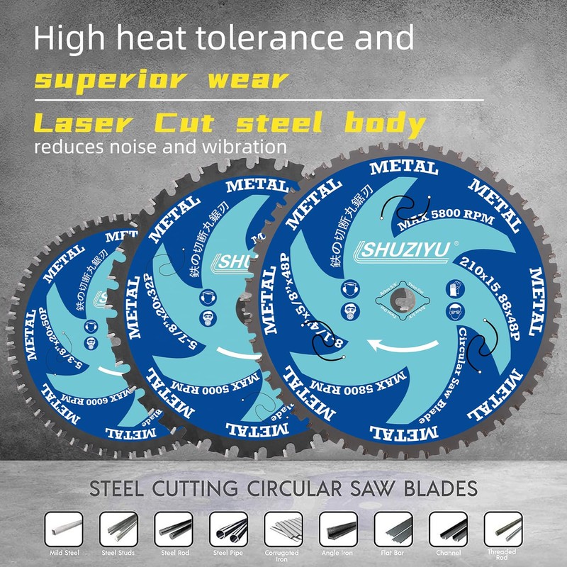 LSHUZIYU 5-7/8”(150mm)-32T, Metal Cutting Circular Saw Blade, Arbor 20mm with