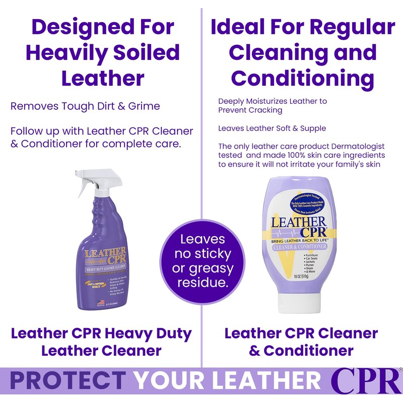 Leather CPR | Heavy Duty Leather Cleaner (22oz) | Quickly