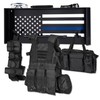 BUYYAH Wall Mounted Police Gear Rack, Tactical Duty Gear Rack