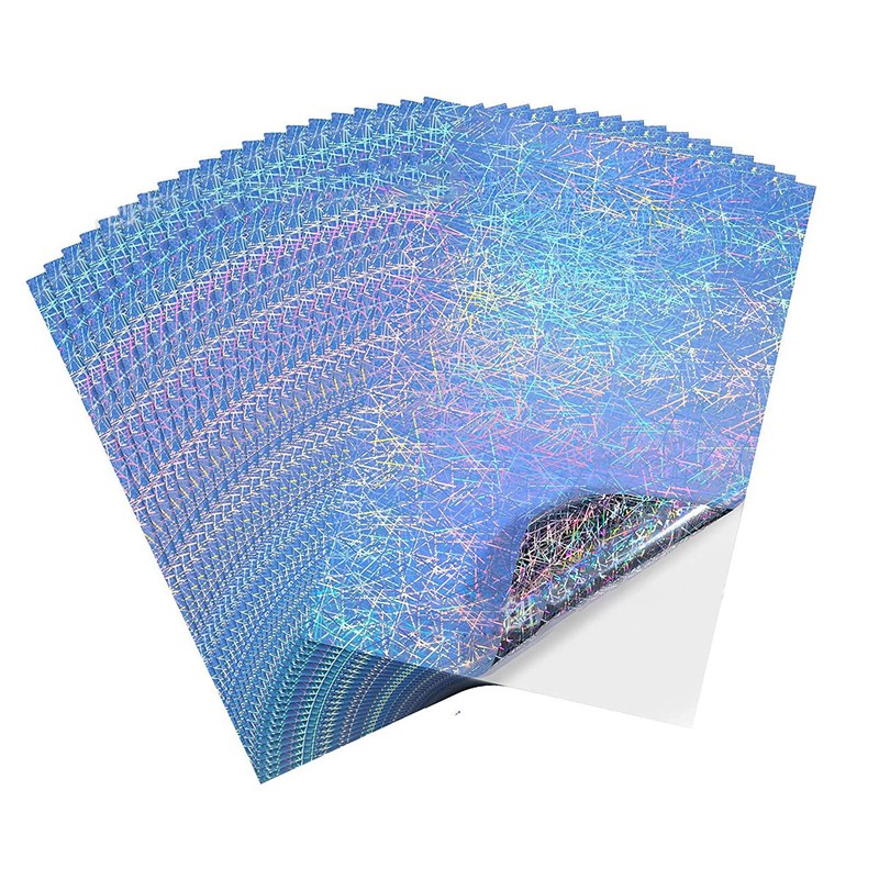 20 Sheets Printable Holographic Sticker Paper Waterproof Quick Drying A4