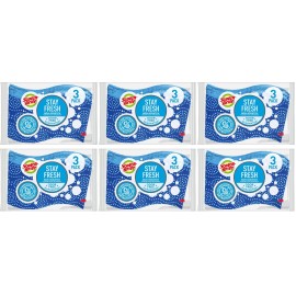 Scotch-Brite Scrub Dots Non-Scratch Scrub Sponge 3 Sponges Each lot of 6