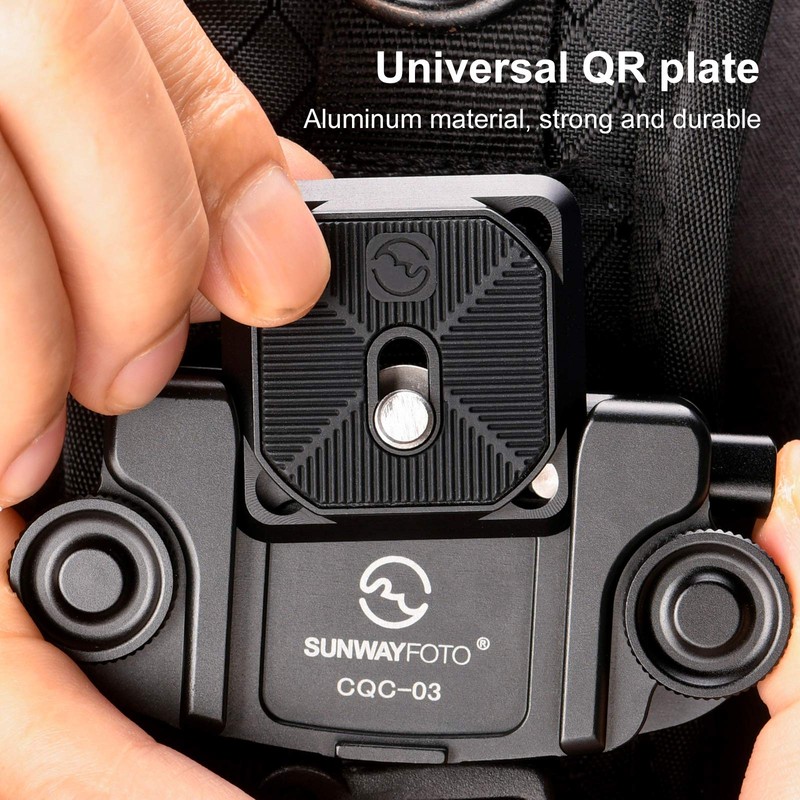 SUNWAYFOTO CP-39 Camera Clip QR Plate Compatible with Arca-Swiss, RRS,