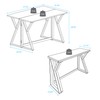 American Trails Solid Wood Folding Convertible Dining Console Table, Natural