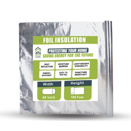 AYUHOME Reflective Insulation Roll 48" x100ft - Premium Aluminum Film Pearl Cotton, Industrial Strength Insulation for Packing, Freshness Preservation, Radiant Heat Barrier, and Moisture Resistance