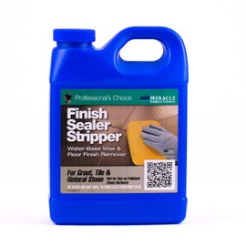 Miracle Sealants Finish Sealer Stripper Wax & Floor Finish Remover for Grout, Tile & Natural Stone, Quart
