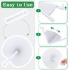 MCEAST 100 Pack Wedding Paper Fans Handheld Folding Fan White